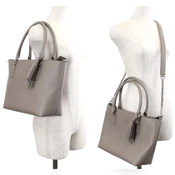 Tory Burch French Grey Thea Tote Bag - Picture 3 of 12